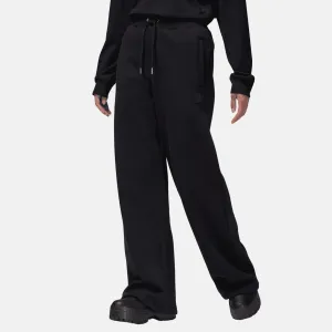 Air Jordan Women's Flight Fleece Black Open-Hem Pants