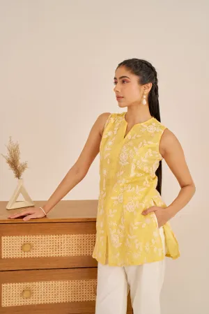 Alaya Meher Sunny Yellow Embroidered Kurta Set