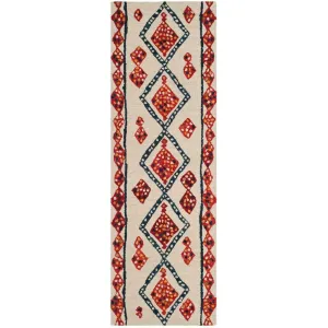 Aspen Ivory/Red/Multi Runner Rug