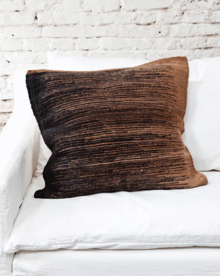 Awanay Chocolate and Black Tango Pillow