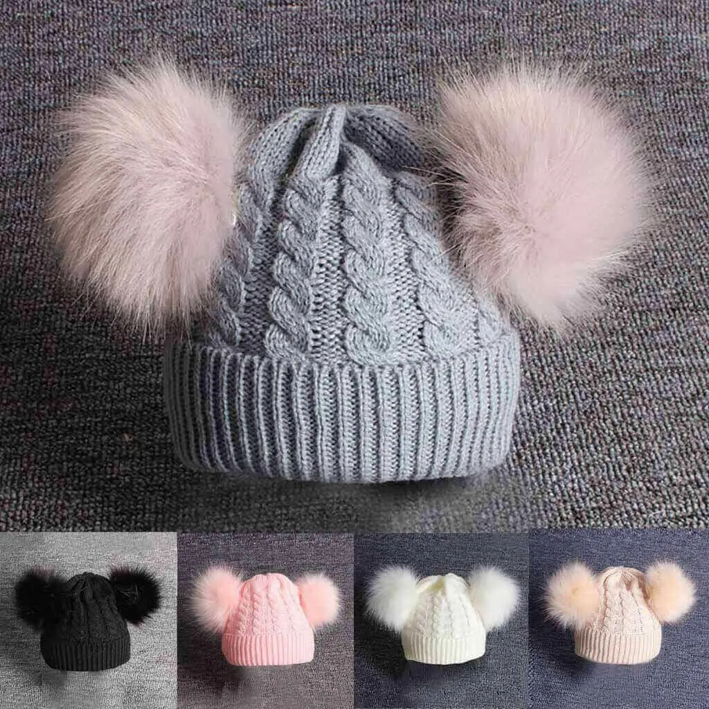 Baby Children Hat Knitting Wool Hemming Hat