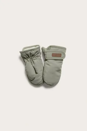 Baby green water-repellent mittens