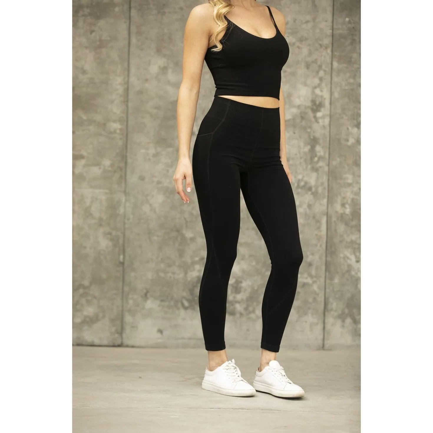 Bamboo High Band Legging With Pockets