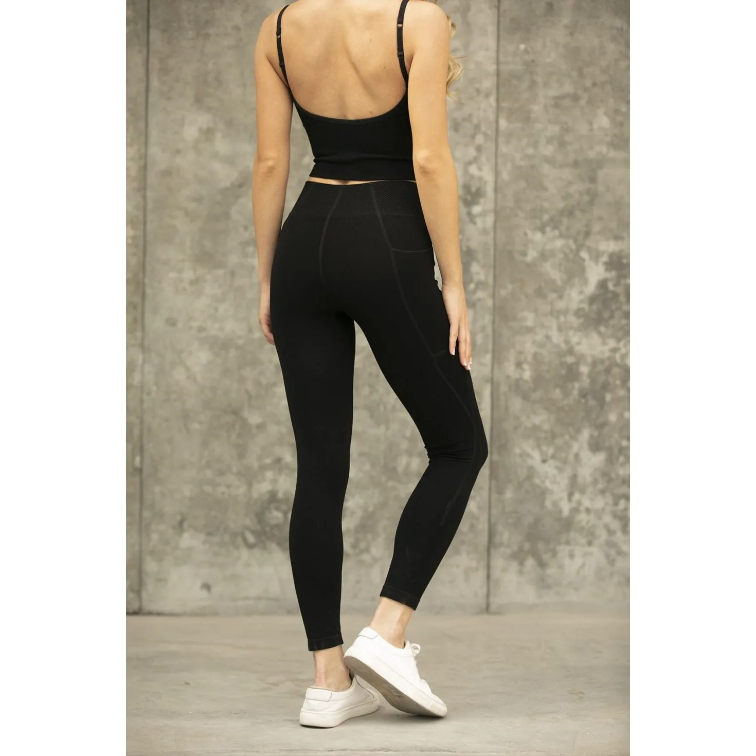 Bamboo High Band Legging With Pockets