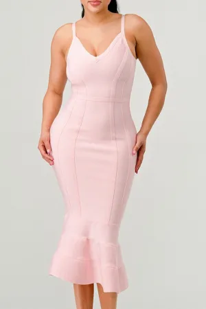 Beauty in Pink- Soft Pink Bandage Dress