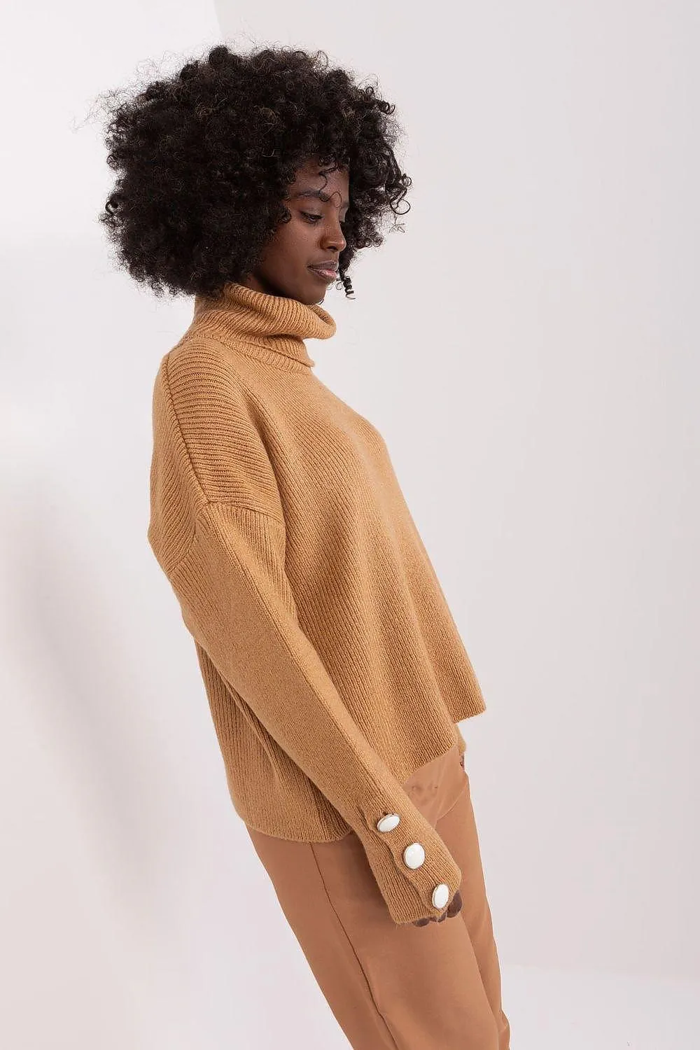 Chic Ribbed Turtleneck Pullover