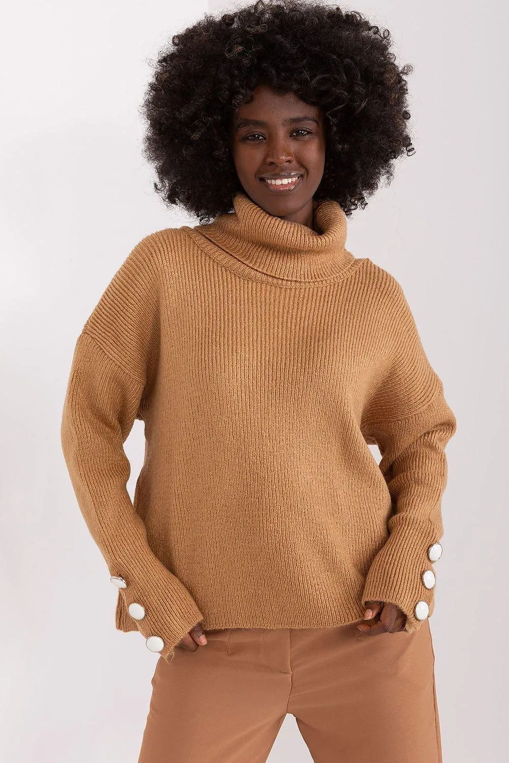 Chic Ribbed Turtleneck Pullover