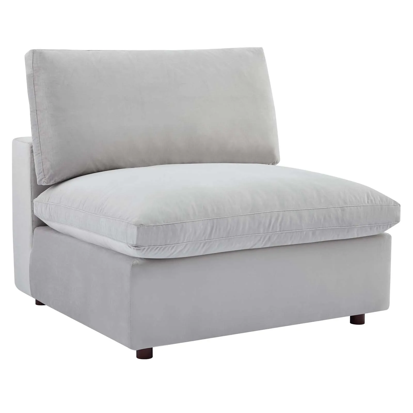 Commix Down Filled Overstuffed Performance Velvet 4-Seater Sofa