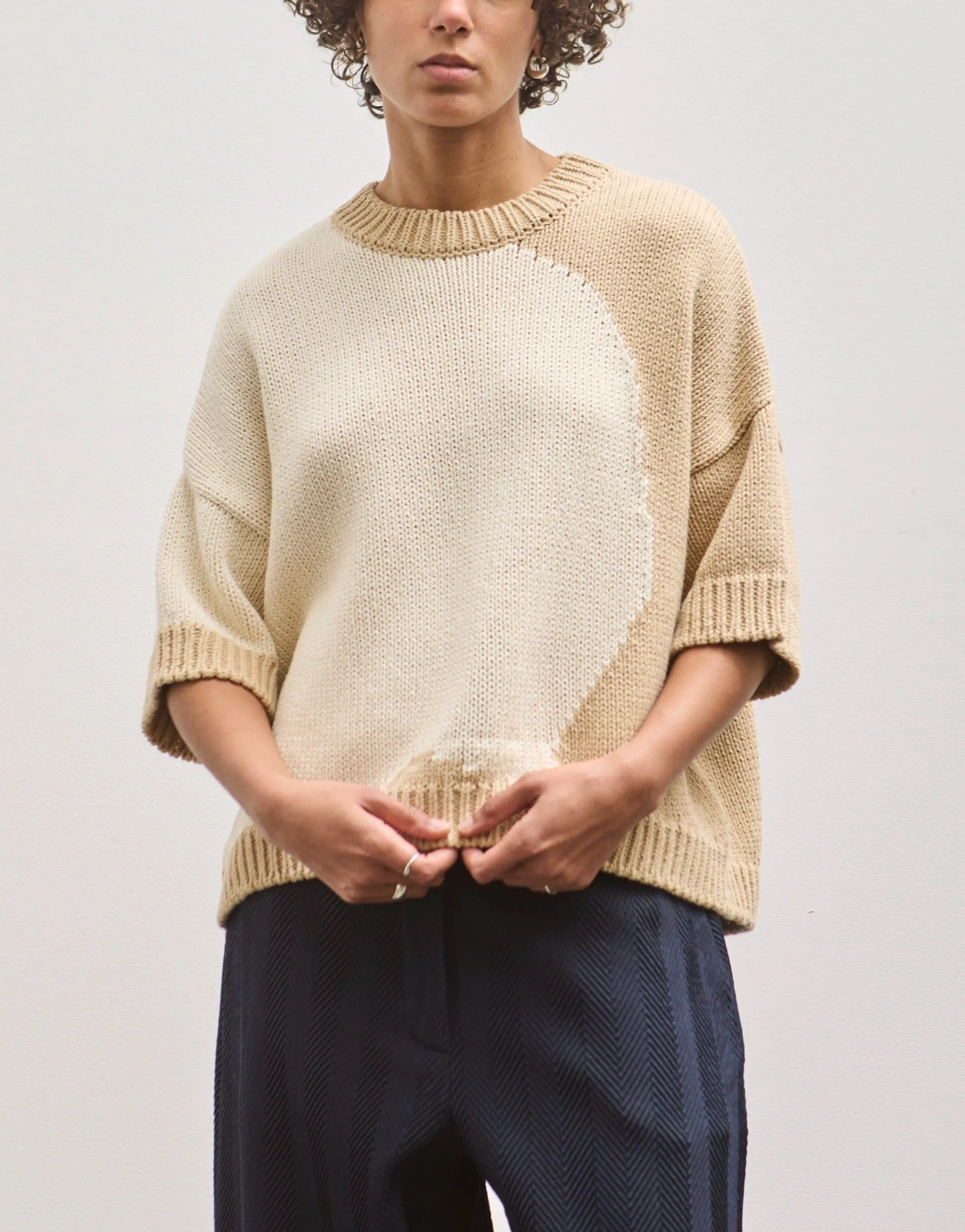 Cordera Cotton Sweater, Bicolor