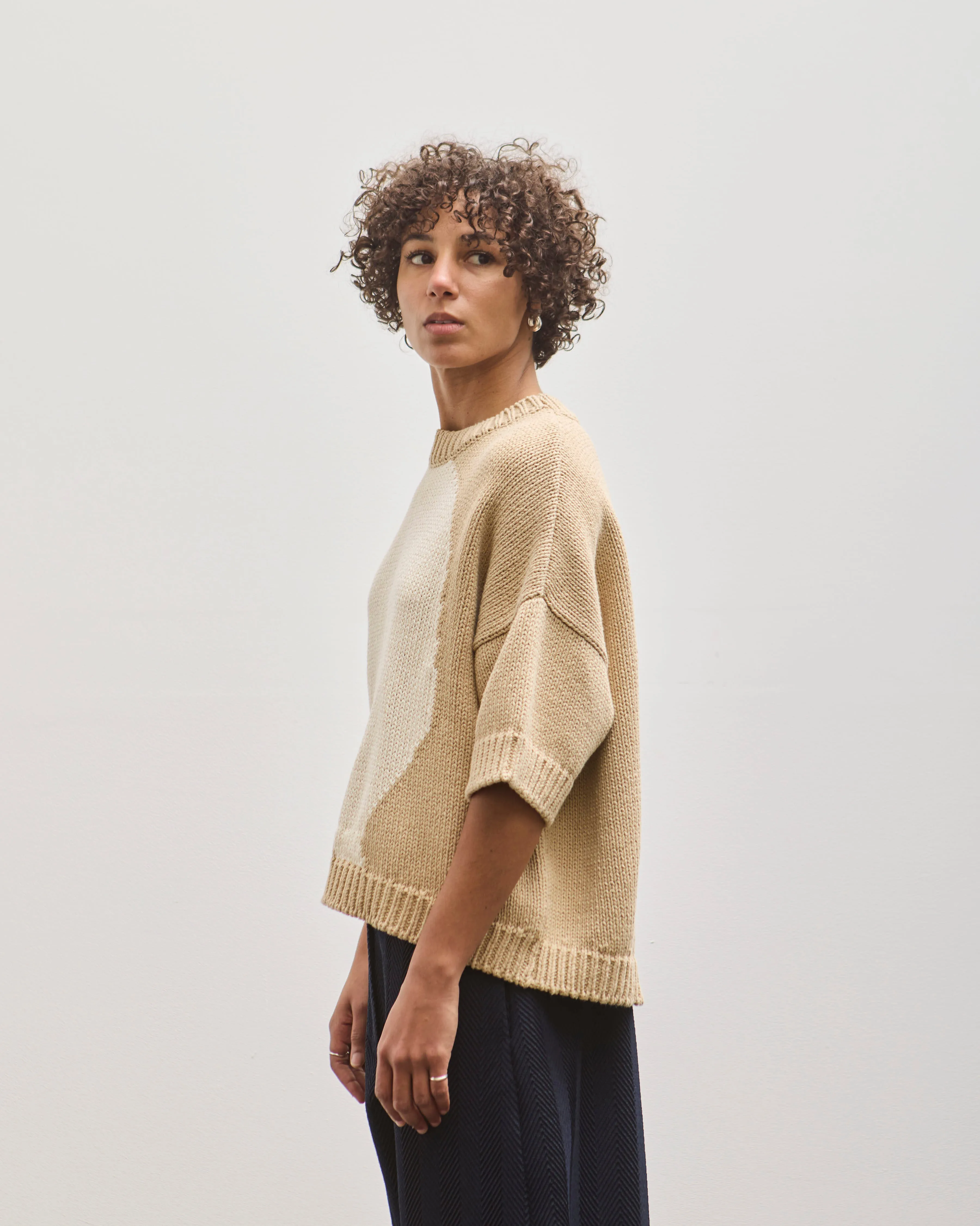 Cordera Cotton Sweater, Bicolor