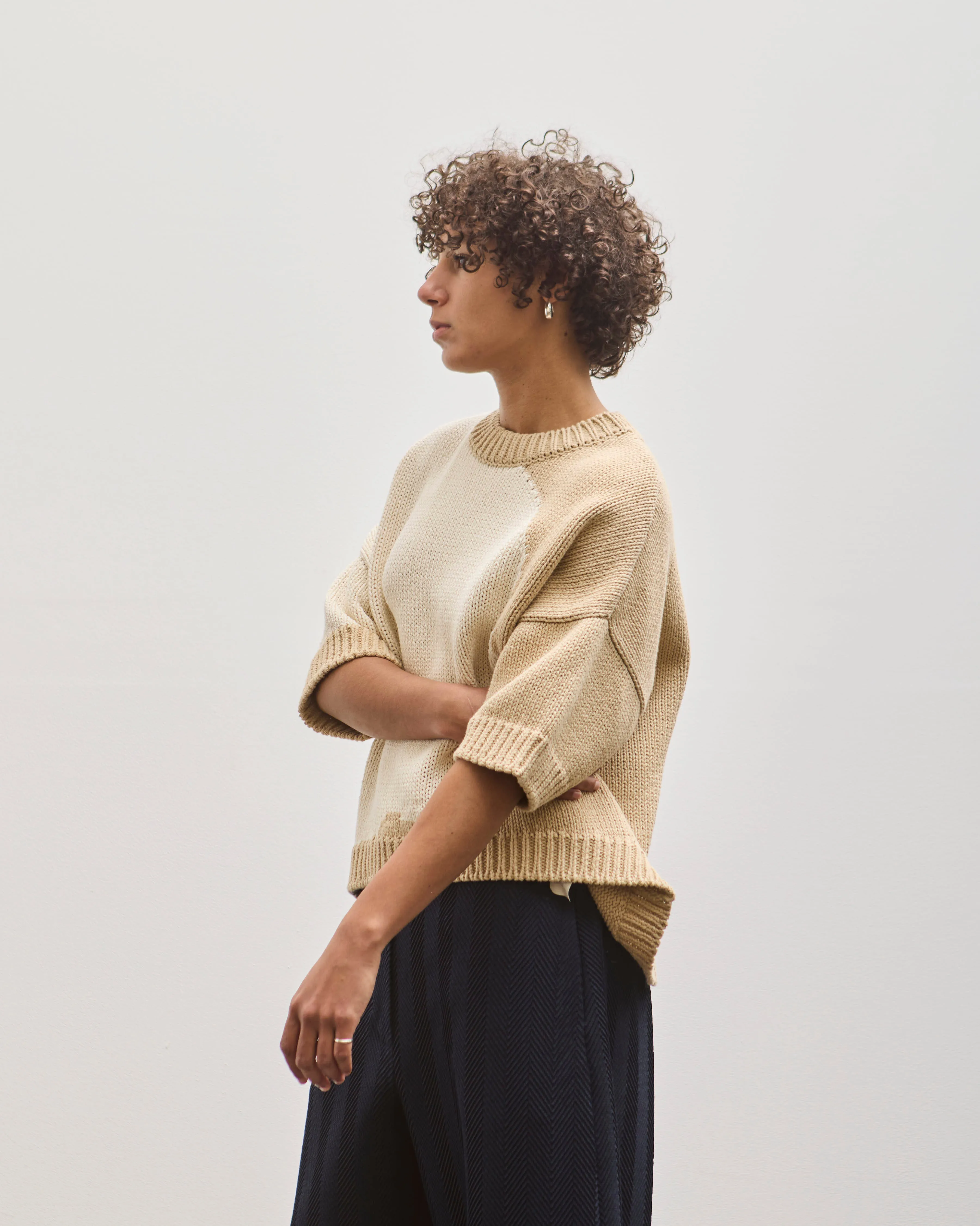 Cordera Cotton Sweater, Bicolor