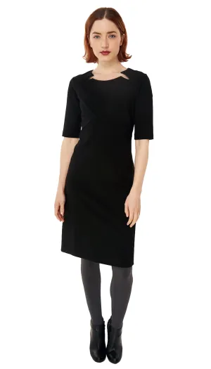 Double Split Front Ponte Knit dress