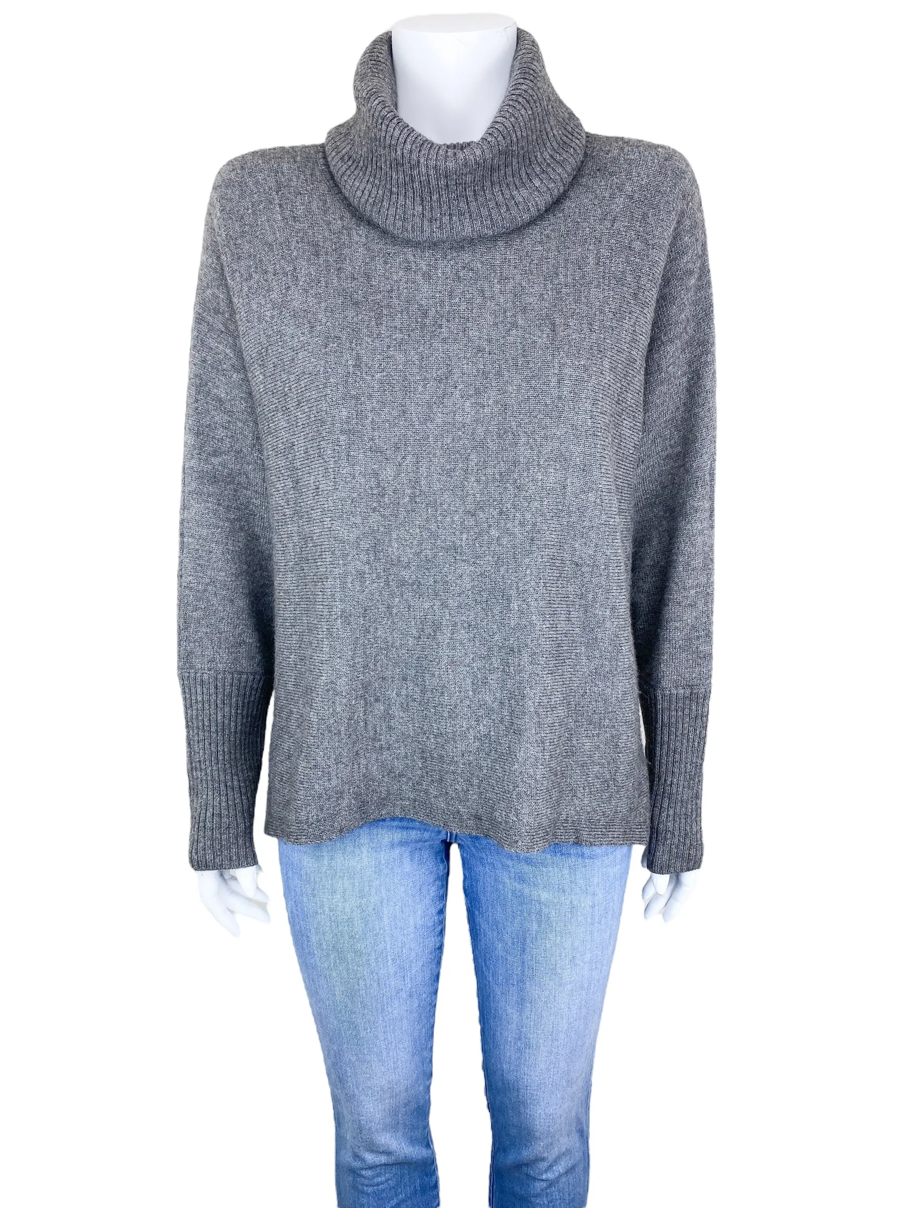 Eileen Fisher Women's Cowl Sweater Charcoal Heather Size M