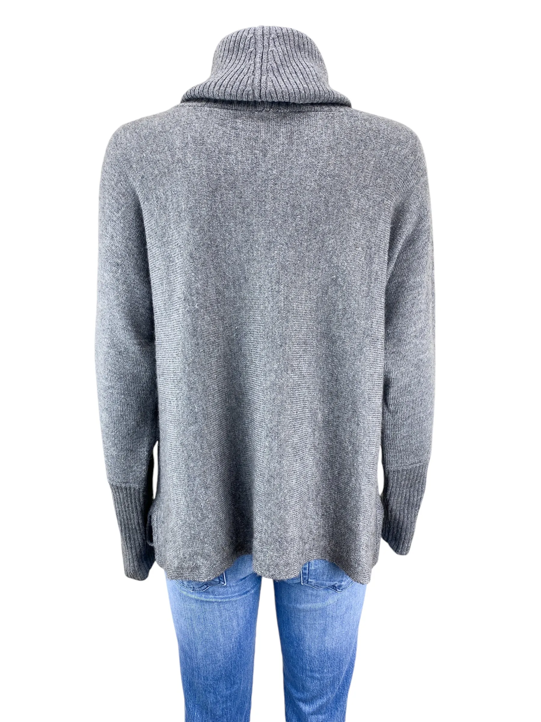 Eileen Fisher Women's Cowl Sweater Charcoal Heather Size M