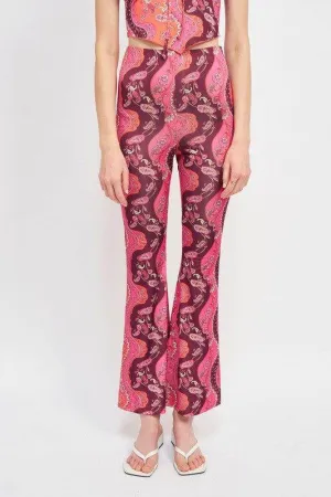 Emory Park | Printed High Rise Flared Pants