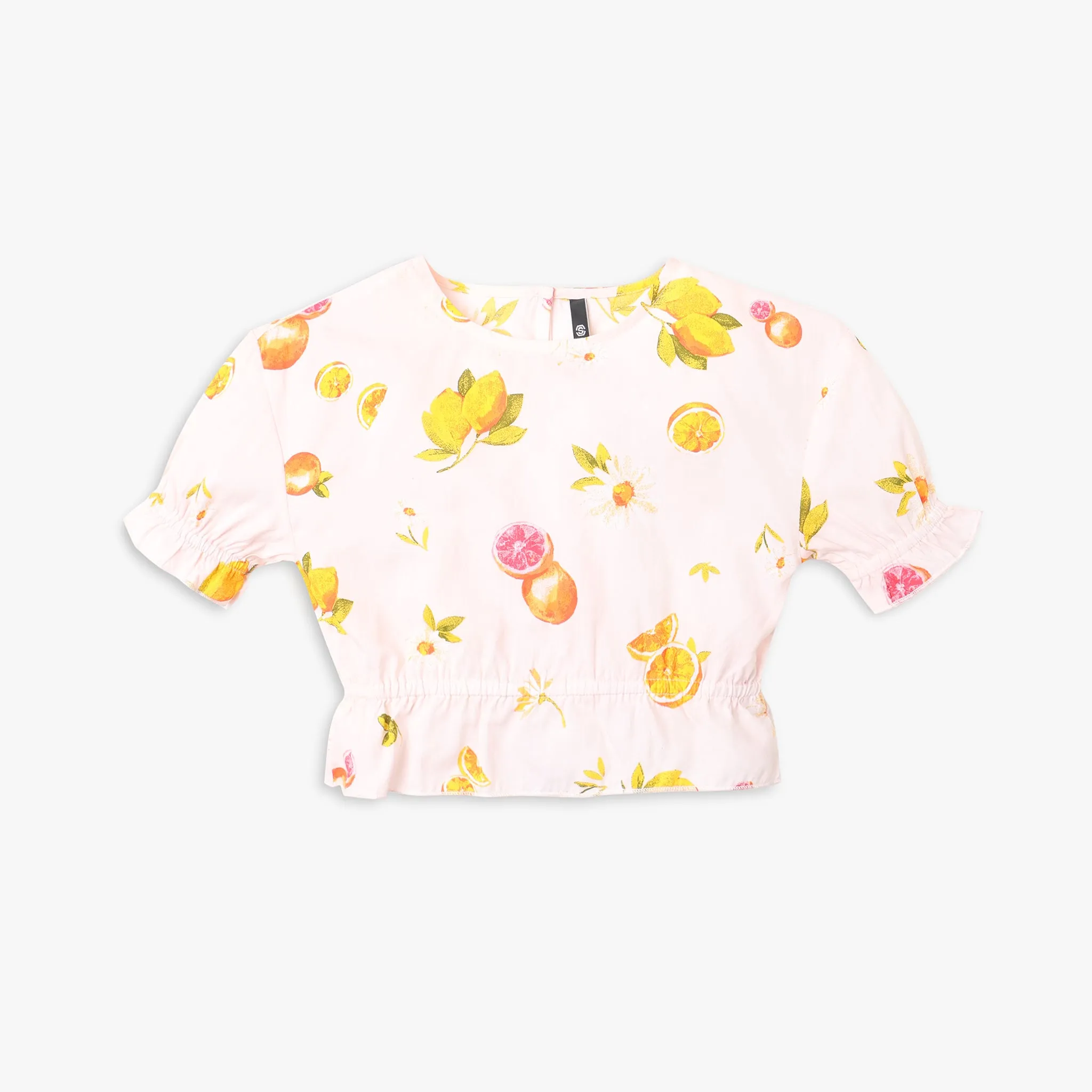 Girls Regular Fit Printed Top