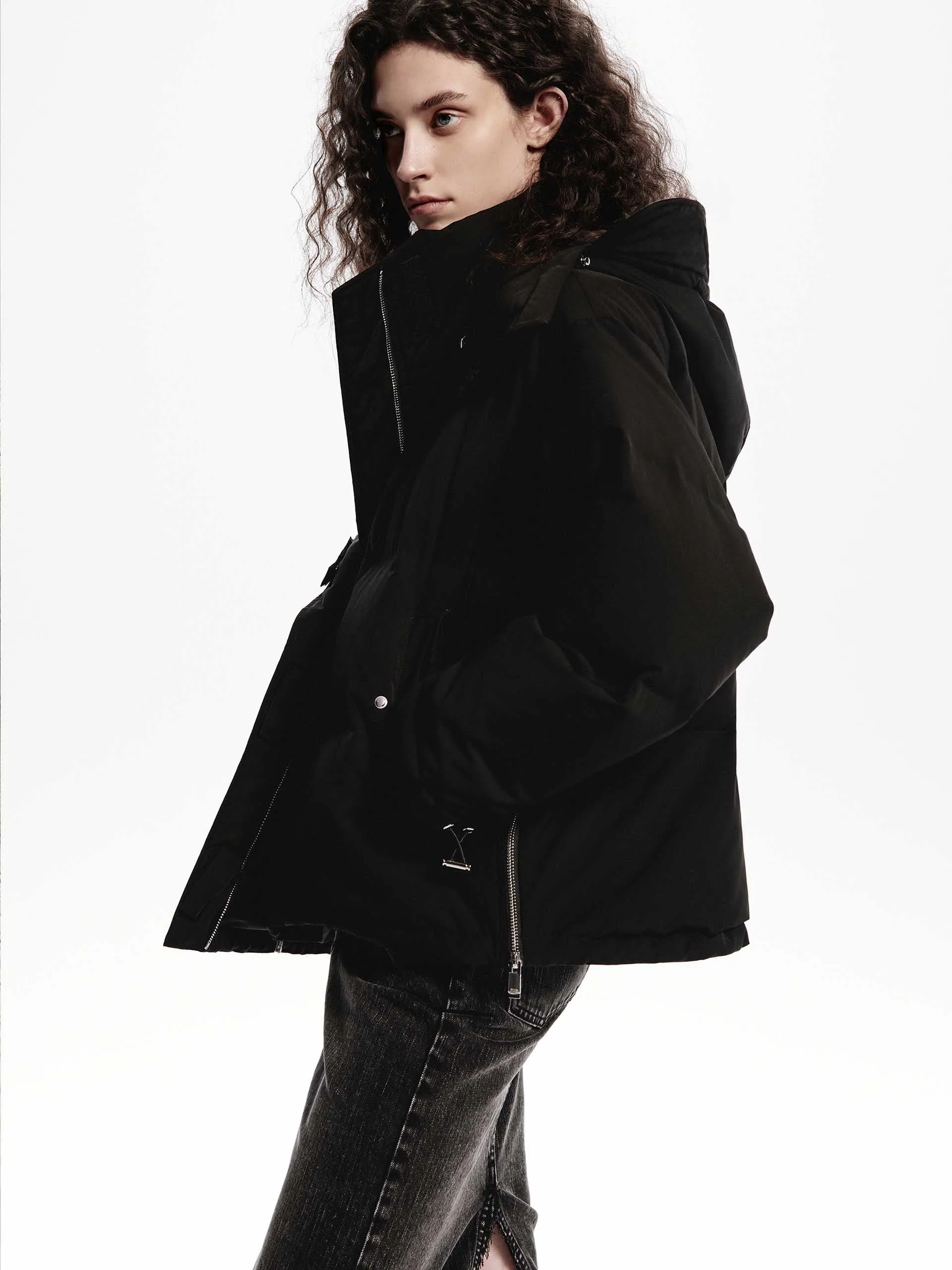 Hooded Short Down Jacket