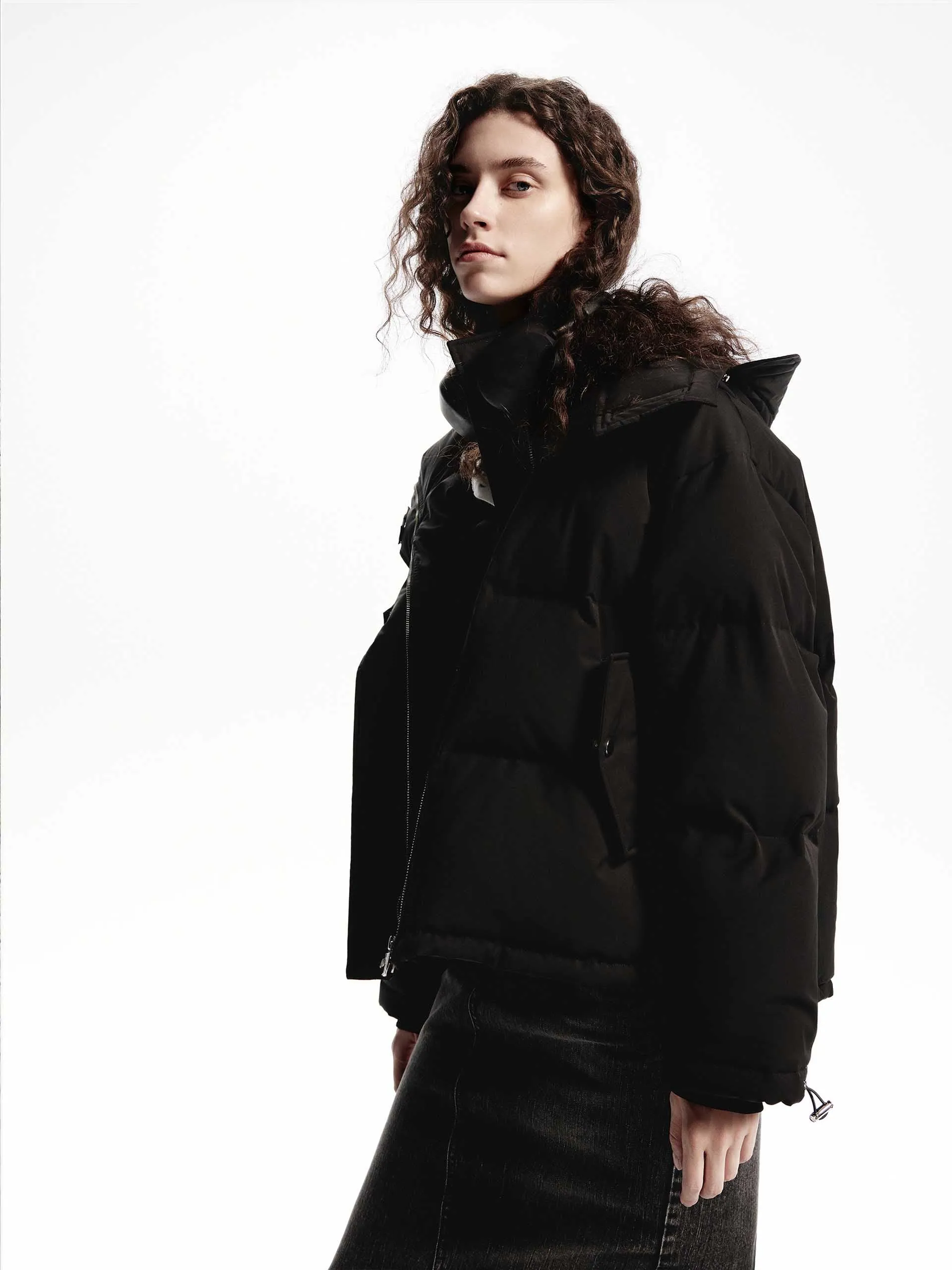 Hooded Short Down Jacket