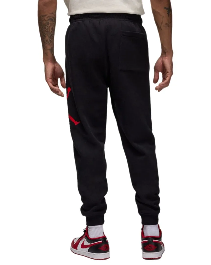 Jordan Essential Baseline Fleece Pants - Black / Gym Red