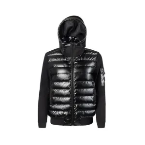 Manteau Black Knit Teens Puffer