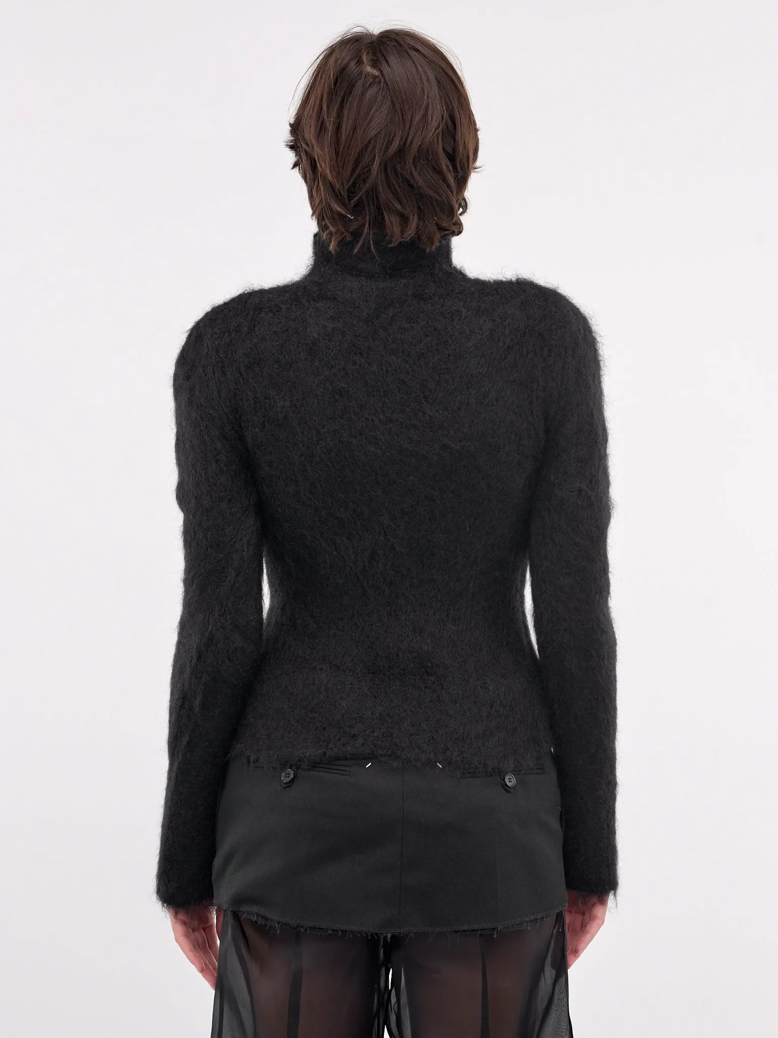 Mohair-Nylon Turtleneck Sweater (DVMD0180A0-UFU172-BLACK)