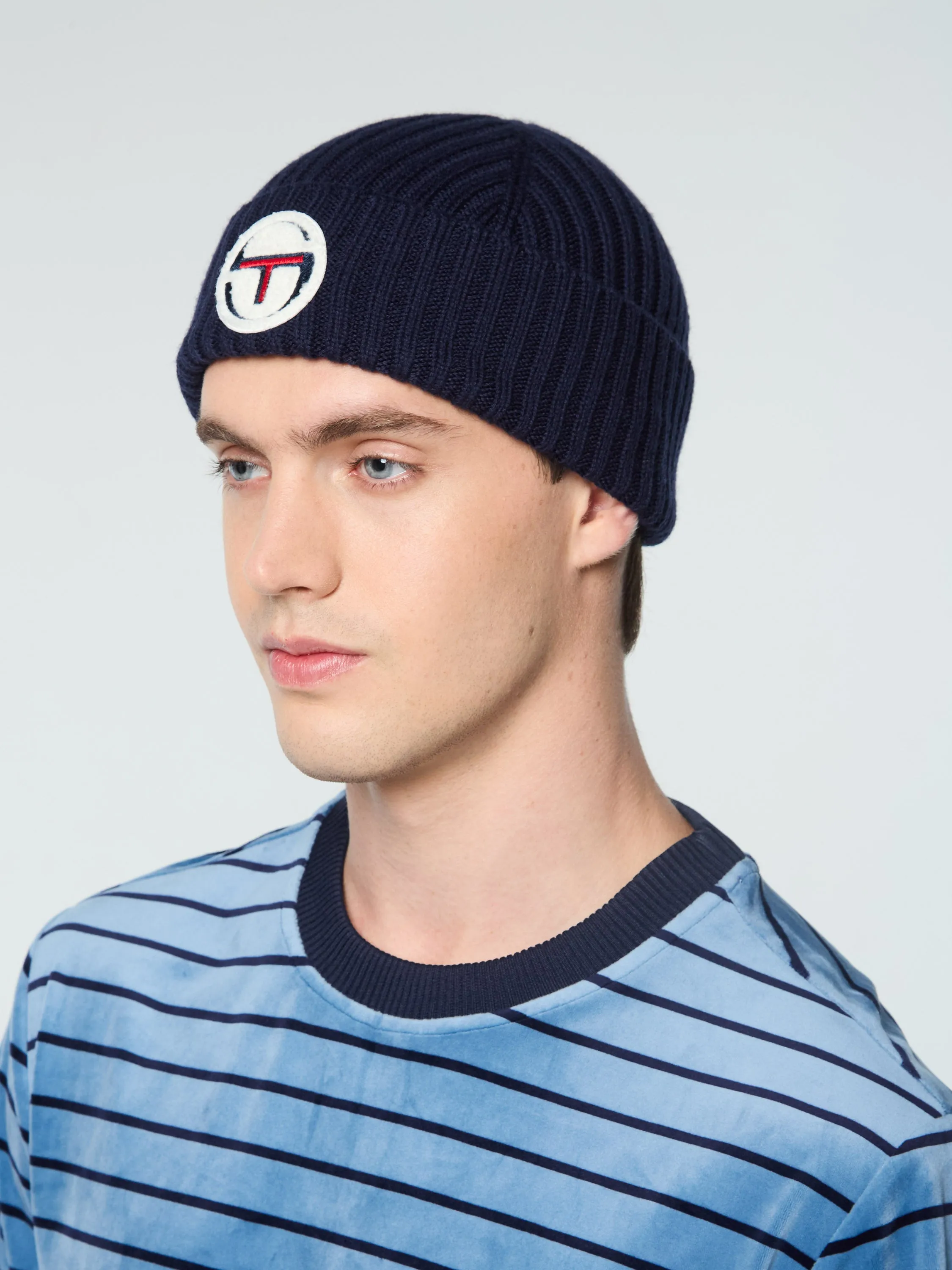 Monk Knit Beanie- Maritime Blue