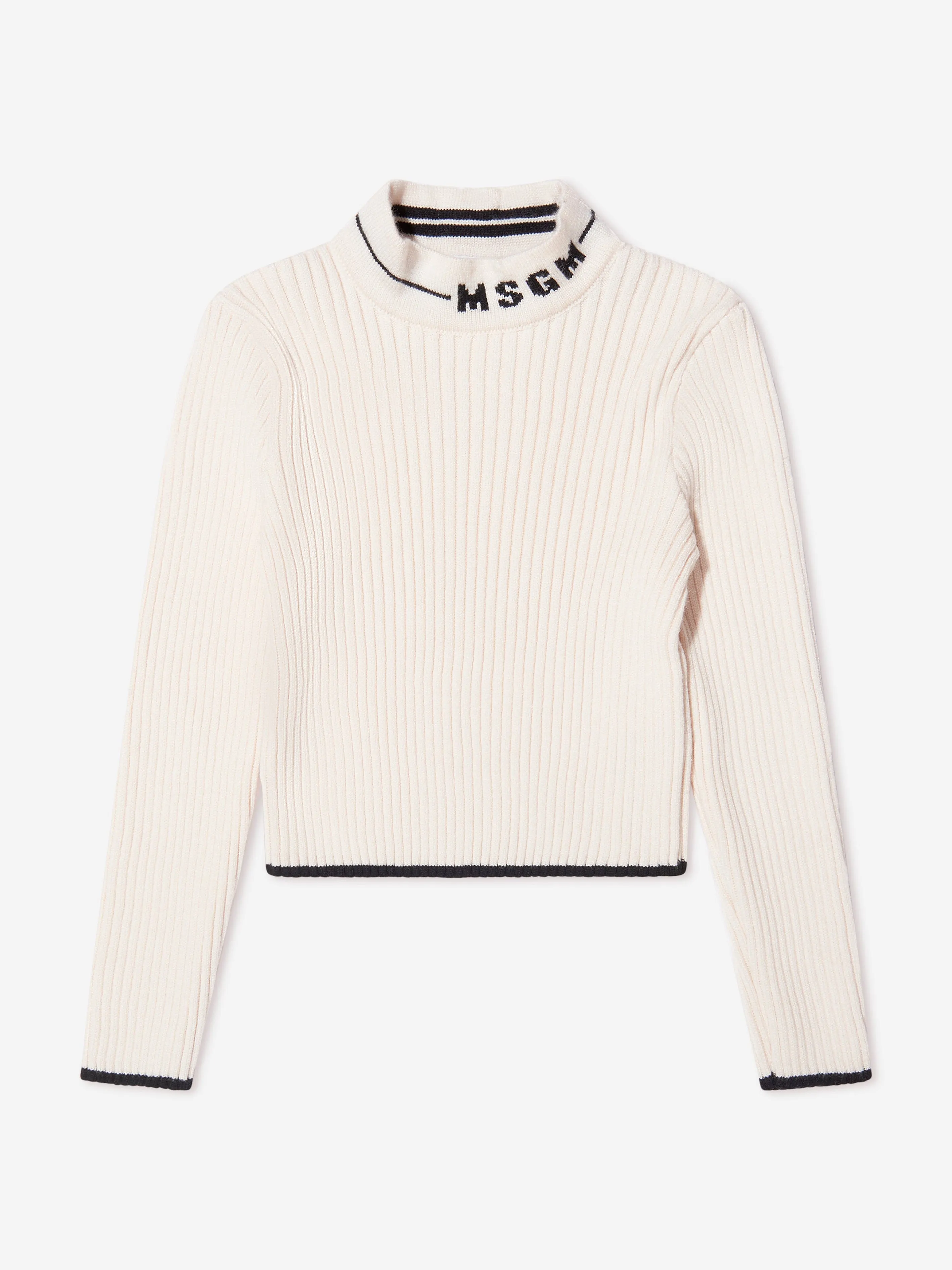 MSGM Girls Wool Knitted Turtleneck Jumper