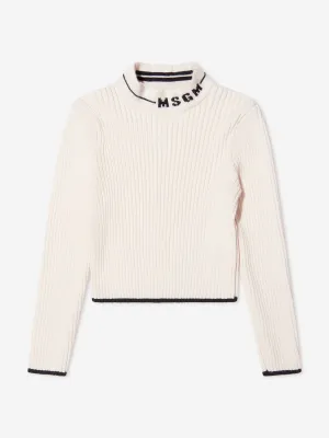 MSGM Girls Wool Knitted Turtleneck Jumper