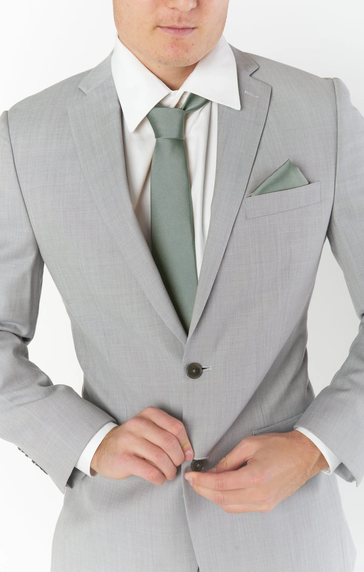 Nico Neck Tie ~ Deep Sage Solid