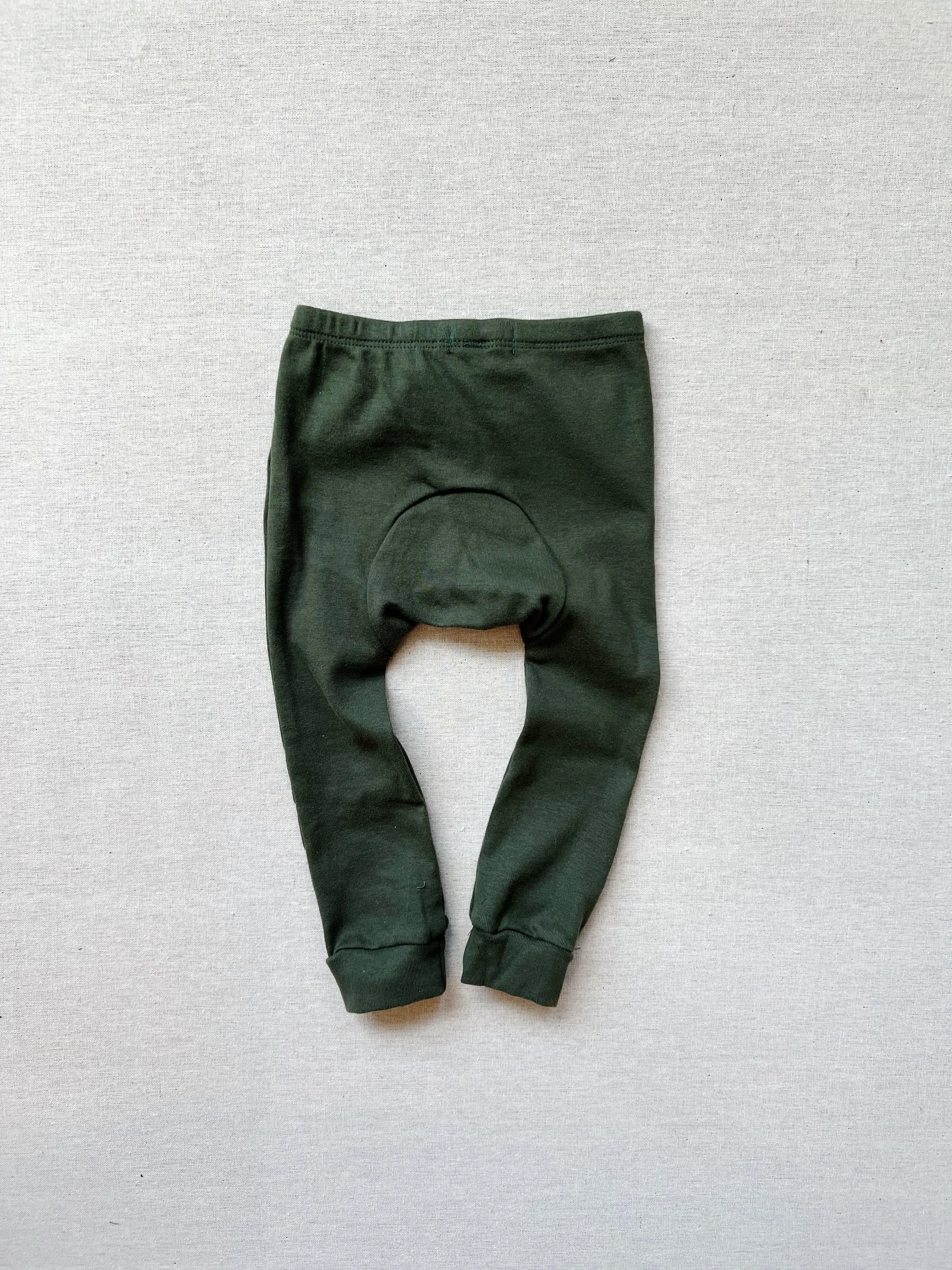 organic cotton drawstring leggings - pine