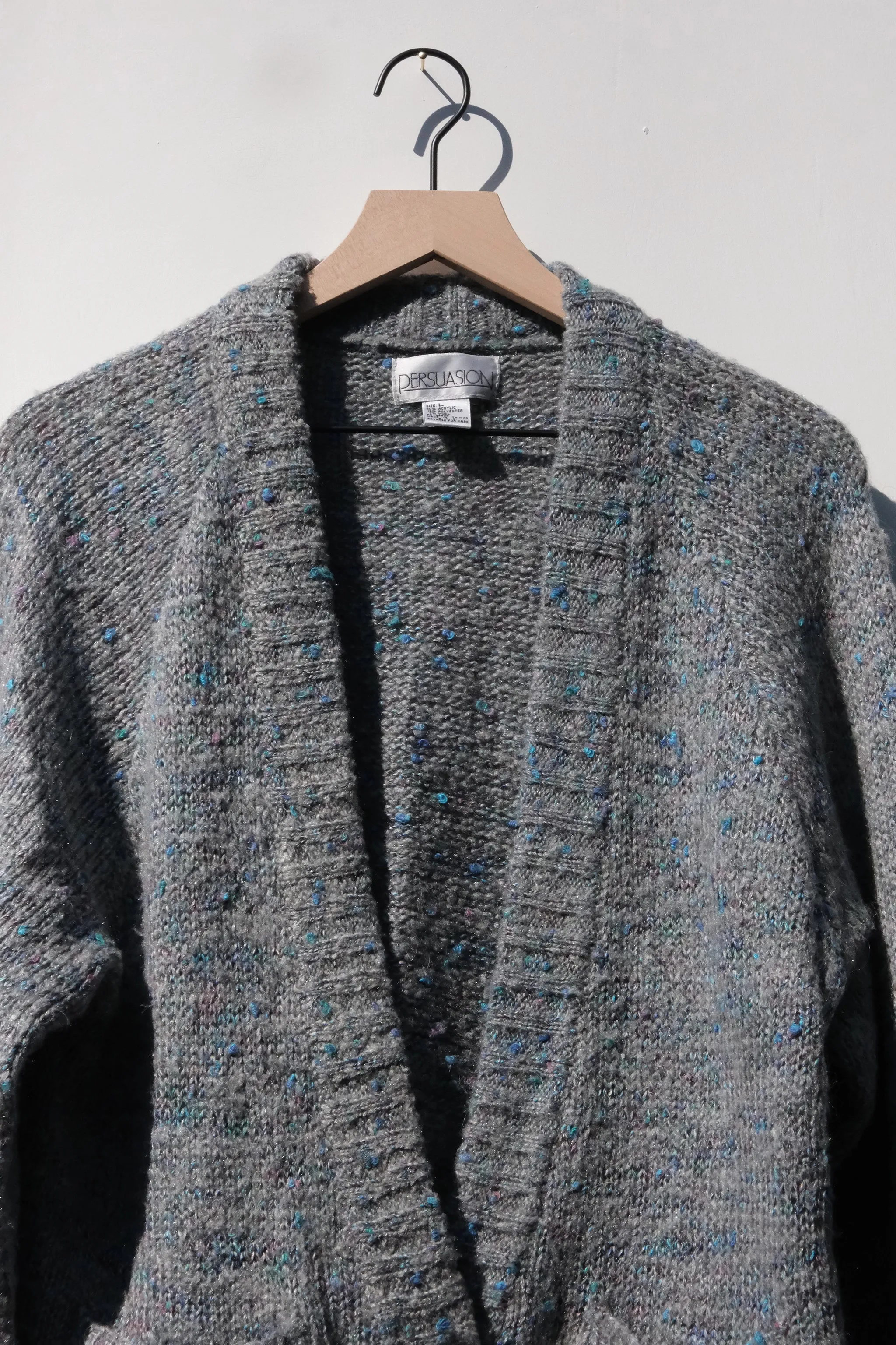 Persuasion Blue Knit Sweater Cardigan US 10, 90's