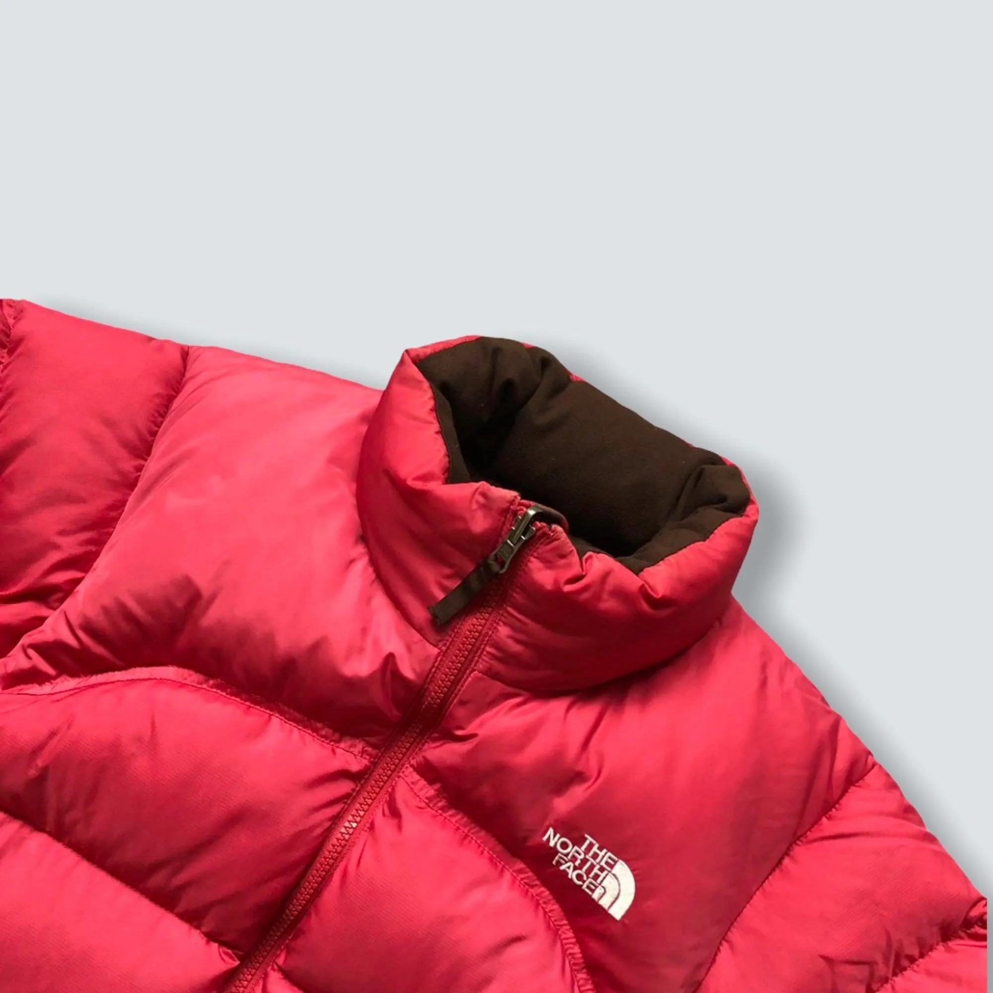 Pink North Face Nuptse 700 Puffer jacket with Brown interior  (M woman’s)