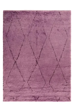 Purple Moroccan Shag New Zealand Wool Rug