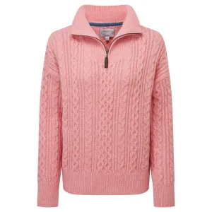 Schoffel Settle 1/4 Zip Ladies Jumper - Dusky Pink