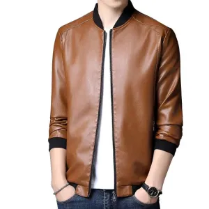 Slim-Fit Leather Jacket