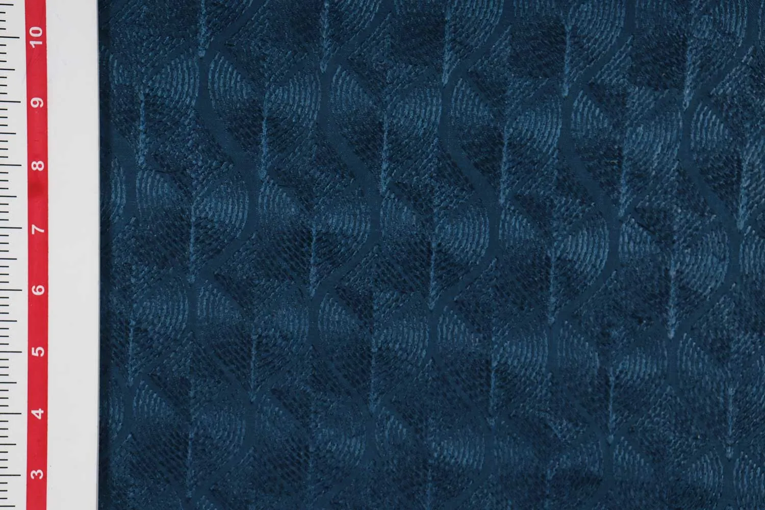 Teal Blue Traditional Rayon Spun Jacquard Fabric