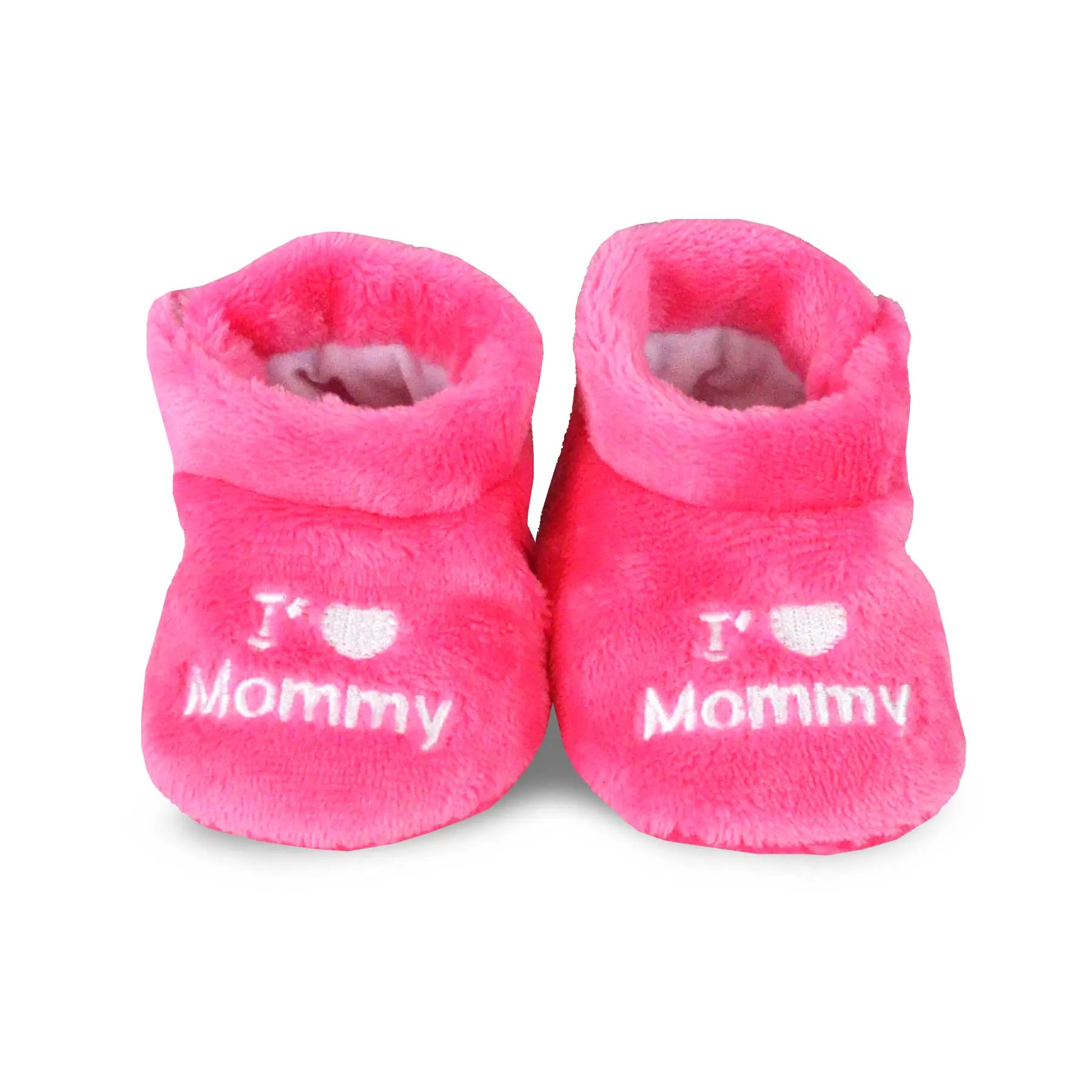 TeeHee Socks Baby Fleece Booties Red/Pink 2-Pack (40000)