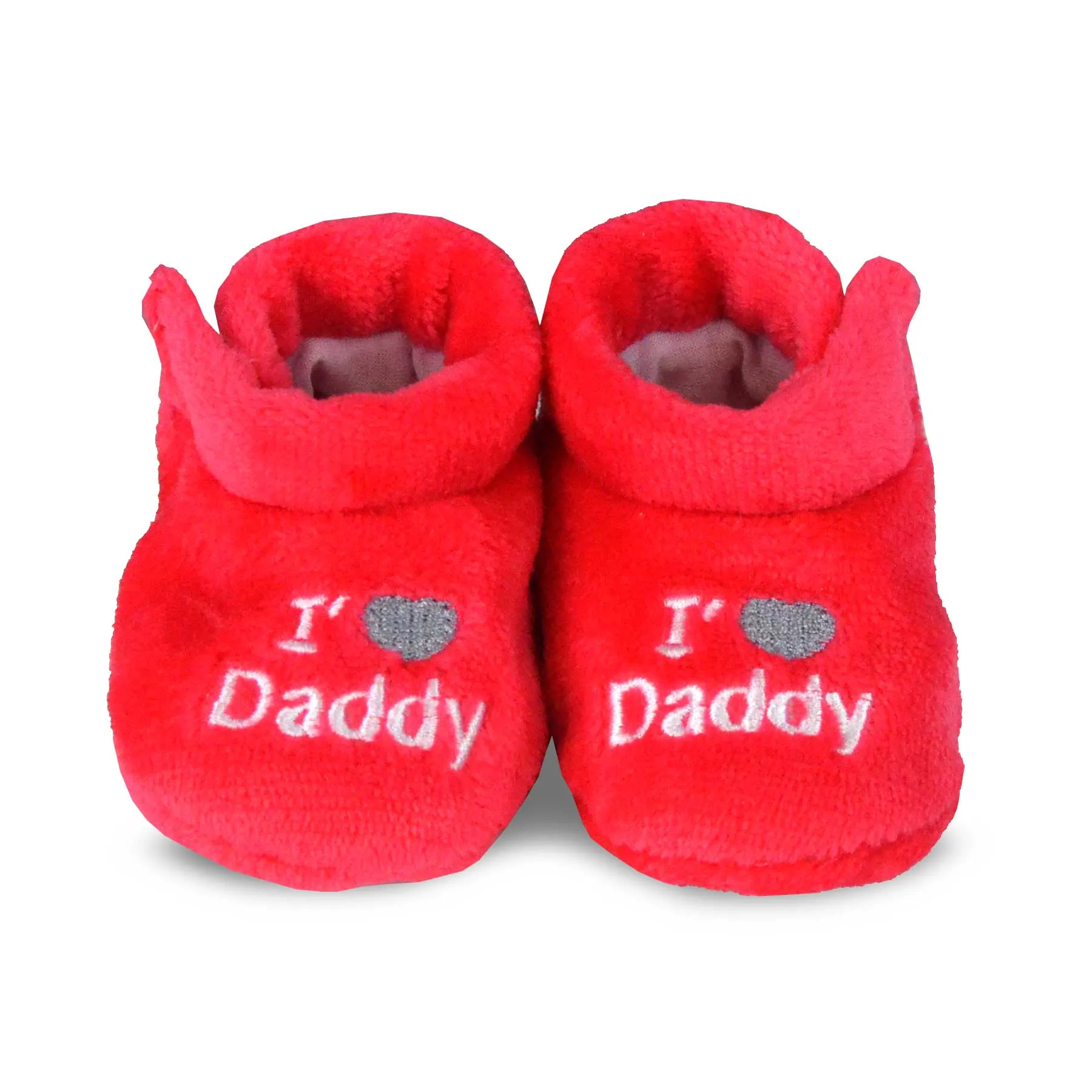 TeeHee Socks Baby Fleece Booties Red/Pink 2-Pack (40000)