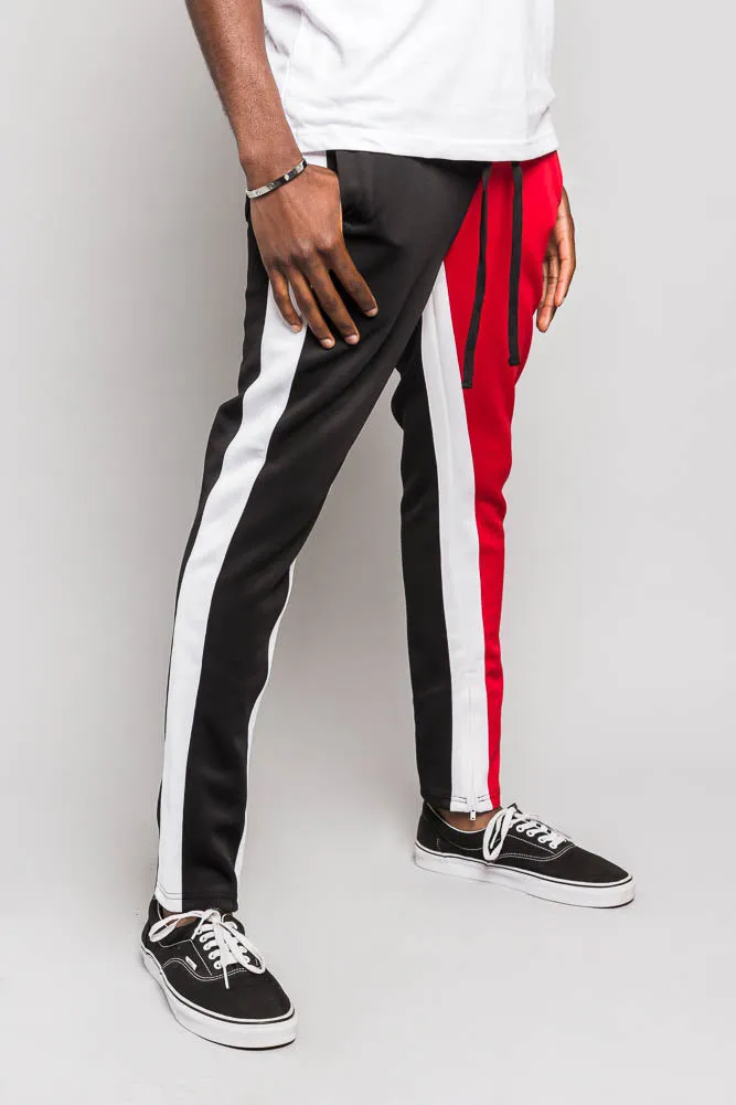 Two Tone Color Blocked Track Pants