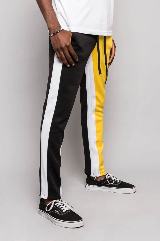 Two Tone Color Blocked Track Pants