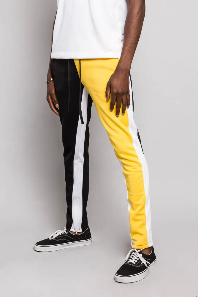 Two Tone Color Blocked Track Pants