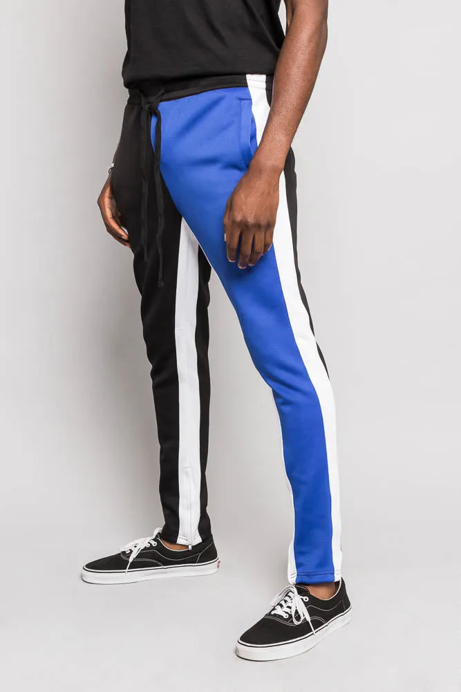 Two Tone Color Blocked Track Pants