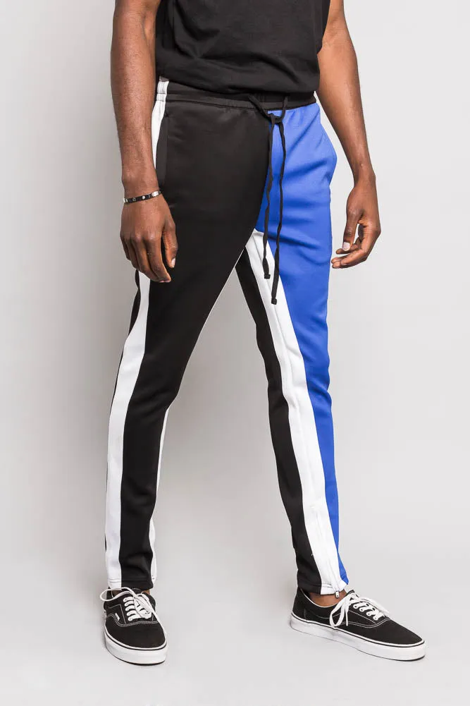 Two Tone Color Blocked Track Pants