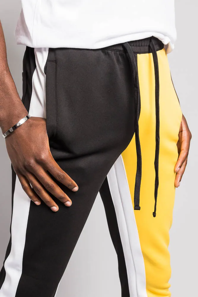 Two Tone Color Blocked Track Pants