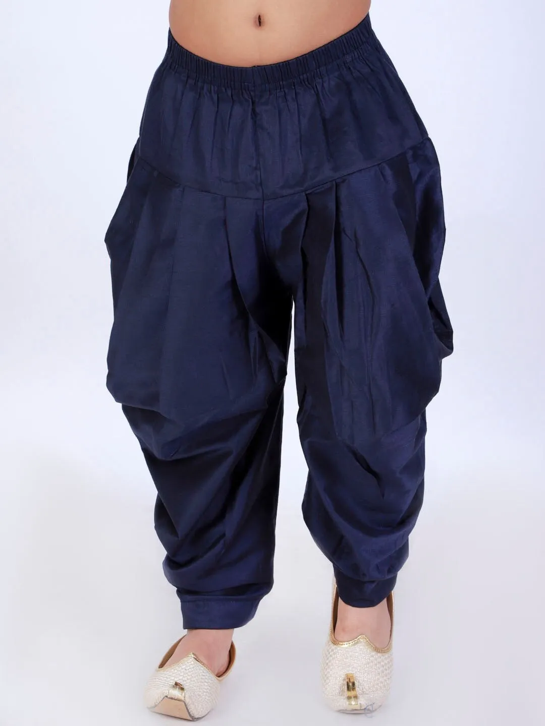 VASTRAMAY Boys Navy Blue Solid Dhoti Pants