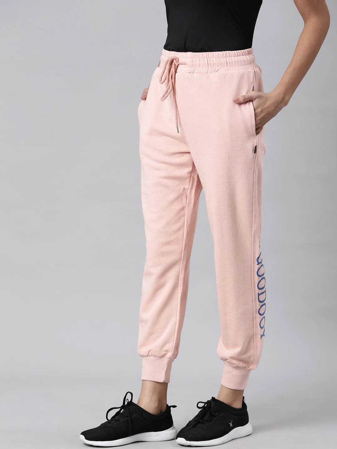 Women Peach Solid Track Pant