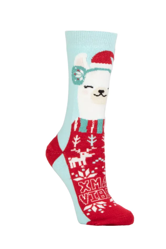 Women's Lite Carol Festive Crew Sock