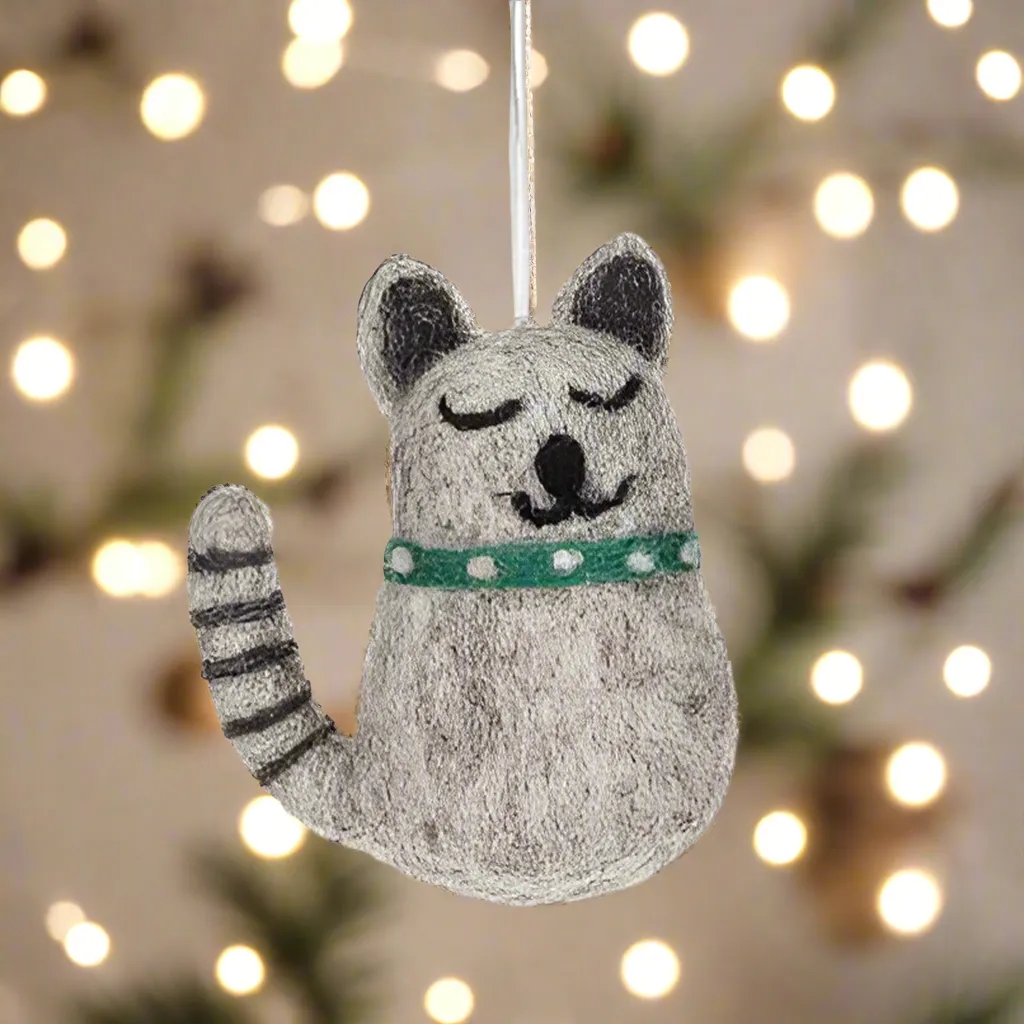 Wool Cat Ornaments