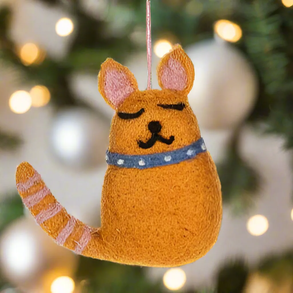 Wool Cat Ornaments